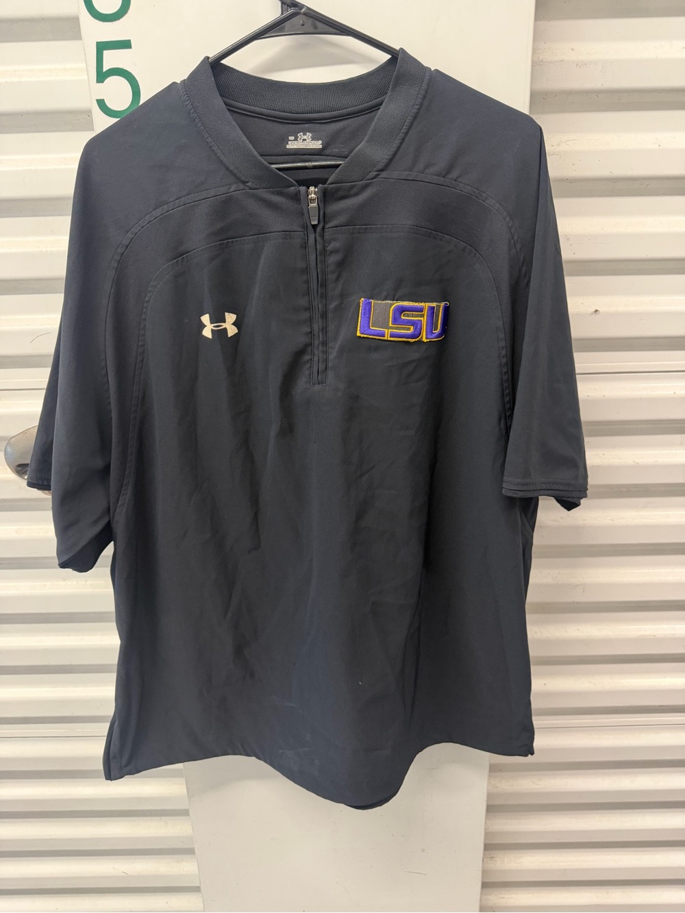 Under Armour Black LSU Short-Sleeve Quarter-Zip Performance Shirt
